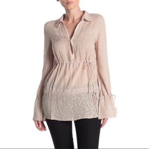 All Saints Abelie vintage pink shirt Sz XS